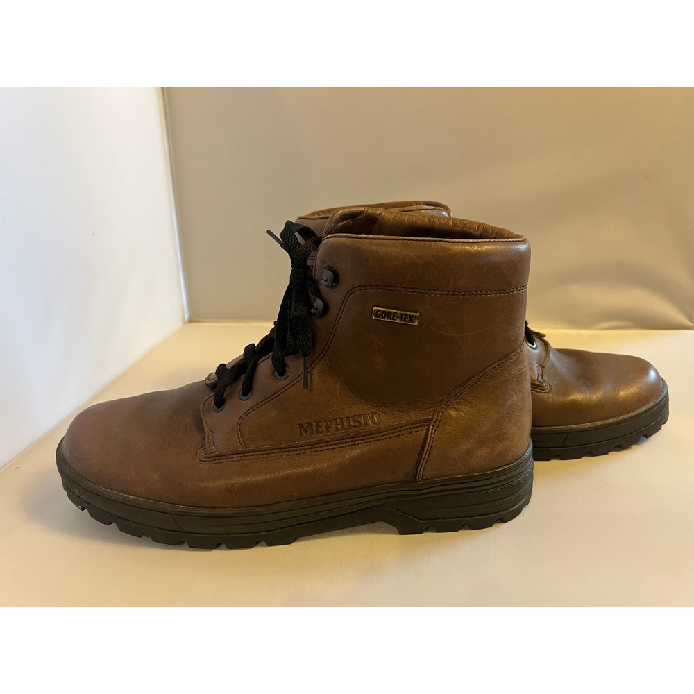 Mephisto Gore-Tex Brown Leather Hiking Boots Mens US 9.5 EUR 9 Waterproof Rugged
